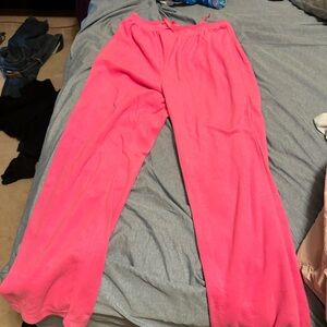 Vibrant and Cozy Pink Fleece PJ Pants